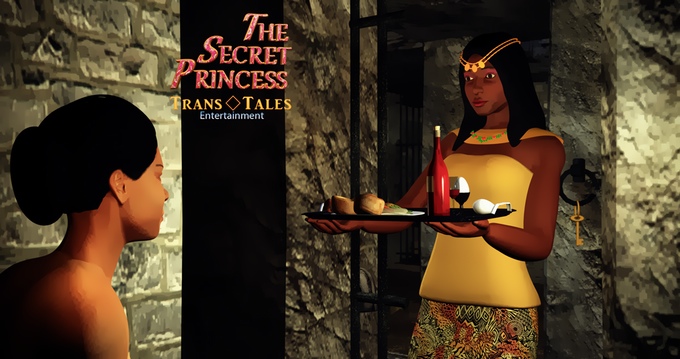 The Secret Princess: Princess Adaeze presents food to Sade in the dungeon