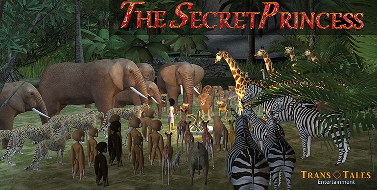 The Secret Princess Sade is surrounded by talking animals in the Jungle