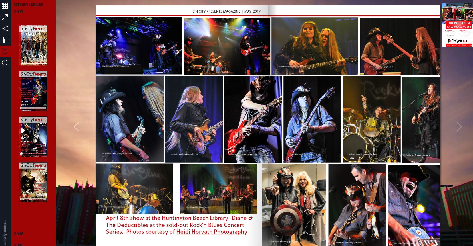 Sin City Magazine May 2017 - Diane & The Deductibles