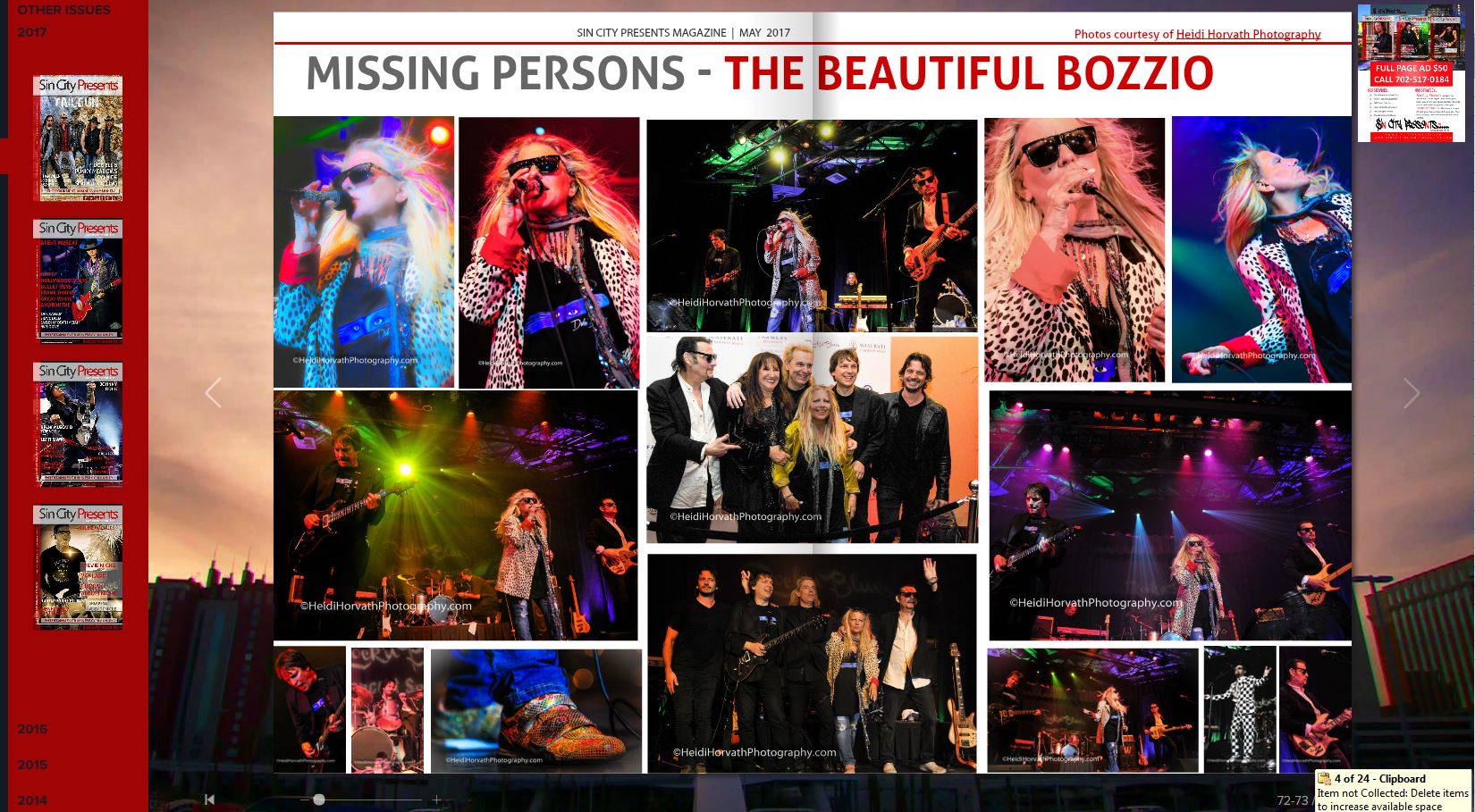 Sin City Magazine May 2017 -Missing Persons