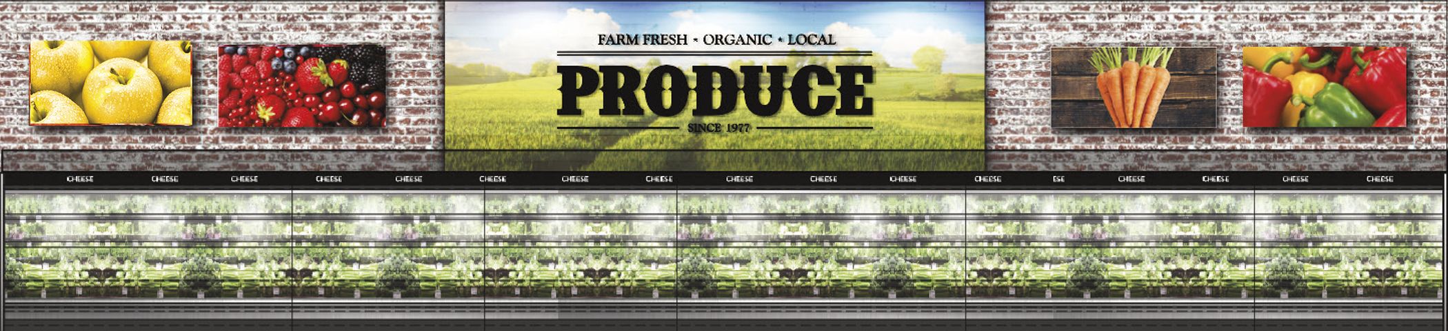 Ruitenberg Lind Design Group rendering of produce department at new Foodtown.