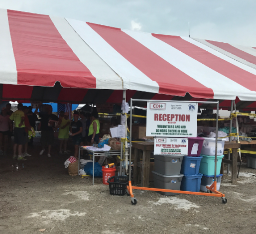 COH Food and Supplies Distribution Tent (Reception) in Big Pine Key FL