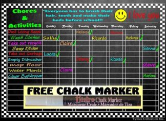 Tymes Collection’s “C4 Magnetic Chore and More Chart” has been ranked as Top Chalkboard by Ranky10 — Ranky10.com