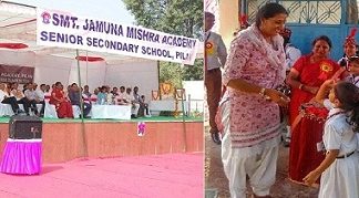 BET Director Maj Gen SS Nair AVSM & Olympian Krishna Poonia Chief Guests JMA Pilani 9th Annual Day — JMA Pilani