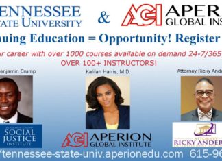 Tennessee State University Partners With Aperion Global Institute And Expands Continuing Education — Aperion Global Institute