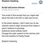 Flack on Friday: Stephen Hawking’s PR gold, IWD stats, Flack on TV