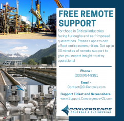 COVID-19 and Oil Crisis Lead to Free and Extended Control System and Electrical Support — Convergence Controls & Engineering
