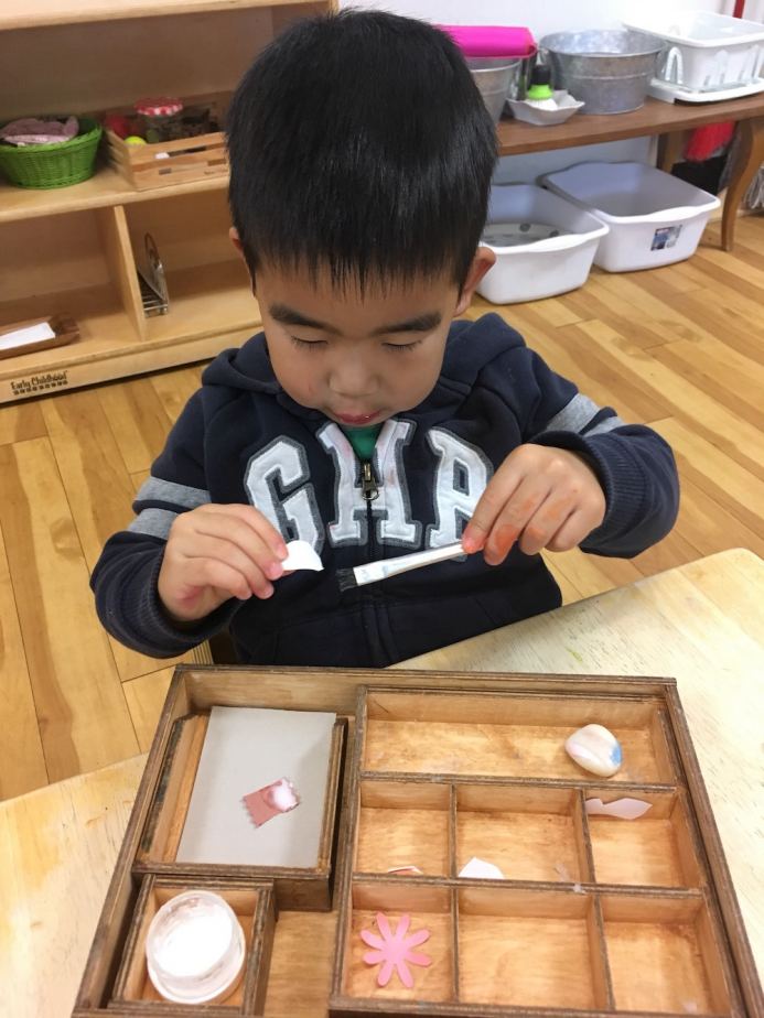 Boy Toddler Doing Art While Using Fine Motor Skill